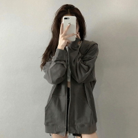 古著waitmores連帽衛衣女寬松韓版潮慵懶風學生薄款oversize外套
