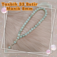 TASBIH Glass Pearl 8mm Manik Kaca