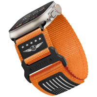 Sport Woven Nylon Strap for Apple Watch Ultra Band 49mm 45mm 42mm 44mm Leather correa bracelet iWatch series 9 7 6 5 8 se 44 mm