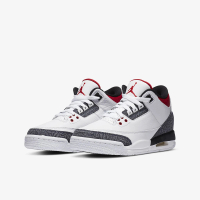 【NIKE 耐吉】AIR JORDAN 3 RETRO SE GS FIRE RED DENIM 單寧 皮革 大童鞋 女鞋(CZ6634-100)