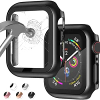 Suitisbest iwatch case with Screen Protector for Apple Watch 38mm 40mm, Full Hard Cover Ultra-Thin Bumper HD Clear Protective