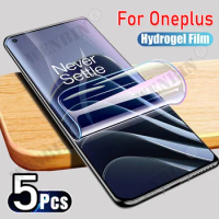 5 Pcs Hydrogel Film For OnePlus 12 12R 11 10 9 8 7 Pro Nord CE 3 2 Lite N300 N200 N30 N20 CE 3 2 Fill Cover Screen Protector