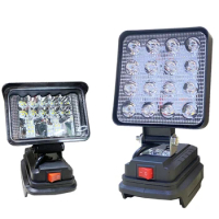 For Makita 18V Li-ion Battery Cordless LED Work Light Flashlight 27W Emergency Lighting Led Floodlight Spotlight Torch