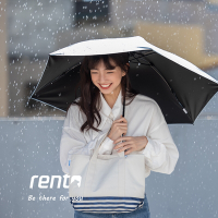 【rento】日式超輕黑膠蝴蝶傘 晴雨傘 -水色