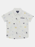 เสื้อเชิ้ตเด็ก Boy Embroidered Shirt สีขาว