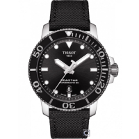 TISSOT天梭SEASTAR 1000海星潛水機械錶(T1204071705100)帆布