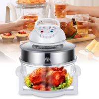 Household Oil-free Air fryer 17L visual glass lightwave oven multi-function electric fryer oven air oven