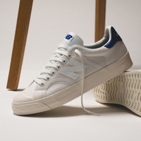 NEW BALANCE 休閒鞋 NB 100 全白 藍 復古 帆布鞋 女 BB100OG