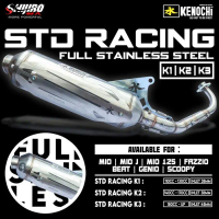 KNALPOT STANDAR RACING KENOCHI STAINLESS FOR MIO SOUL SMILE SPORTY - K3