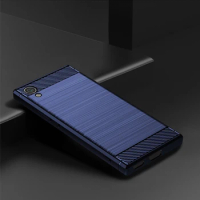 for Sony Xperia XA1 Case Silicone Protective Sleeve Anti-Drop Drawing Protective Soft Shell Anti-Drop Phone Case Blue