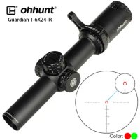 ohhunt Guardian 1-6X24 IR Hunting scopes Compact Glass Etched Reticle Illuminate Turrets Lock Reset Optical Sight