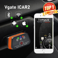 Vgate iCar2 obd2 bluetooth scanner ELM327 V2.2 obd 2 wifi icar 2 car Tools elm 327 for IOS/android/PC/code reader free shipping