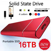High-speed 1TB 2TB SSD 500GB Portable External Solid State Hard Drive 16TB 8TB USB 3.0 Interface 100% Original Mobile Hard Drive