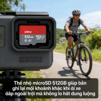 Thẻ 512GB cho điện thoại quay video 4K 60fps - Dung lượng lớn, tốc độ cao, không bị giật khung hình.