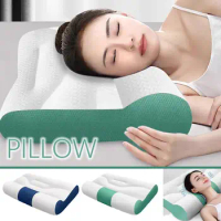 Cervical Memory Foam Pillow With Goose Down Sleep Enhancing Support For Neck Pain Relief Sleep Enhancing Cervical Pillow