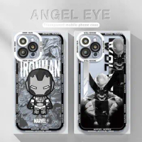 Marvel Iron Man Wolverine Phone Case for Samsung Galaxy S22 S21 Ultra S20 FE S23 S10 A50 Clear Case Silicone Funda Soft Cover