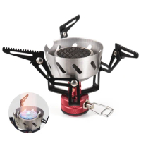 Portable Butane Gas Stove Windproof 3500W Lightweight High Altitude Integrated Butane Stove Camping Gas Burner