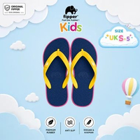 Fipper - Kids Sandal Jepit Anti Slip Anak Original Ringan Nyaman Navy / Pink / Yellow UK 2
