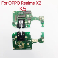 Original Headphone Jack MIC Connector For OPPO Realme X2 K5 Microphone Earphone Jack Audio Flex Cable For RealmeX2 Replacement