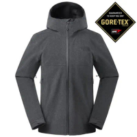 【The North Face】男新款 Gore-Tex 防風防水透氣連帽 軟殼外套(機能運動風雨衣)3RKG 深灰 N