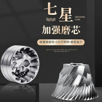 （咖啡用品與配件）新店優惠 手搖磨豆機磨芯盤不鏽鋼咖啡機專用配件 7星錐刀磨芯磨盤零件