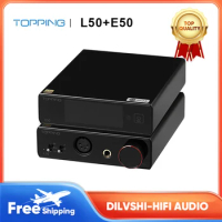 TOPPING E50+TOPPING L50+RCA cable ES9068AS dac MQA FULL Decode NFCA Headphone Amplifier