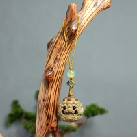 綠檀木雕鏤空古風貔貅香囊手機鏈背包吊墜掛飾隨身擴香器掛件飾品
