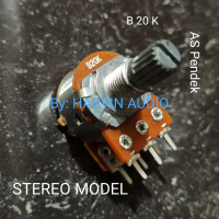 Potensio B 20K STEREO A-Plus Rotari pendek minus