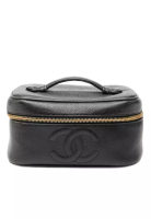 Chanel 二手香奈兒 CC 魚子醬化妝包