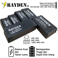 Baterai Aki Kering 4V Volt Rechargable Batre Battery Cas Isi Ulang Raket Nyamuk Emergency Lamp Timba