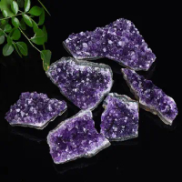 1Pcs Simple Beautiful Purple Healing Stones Natural Amethyst Crystal Cluster Practical Quartz Raw Stones