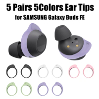 5 Pairs Silicone Earbuds Cover New Replacement 5 Colors Ear Caps Dustproof Prevent Dropping Ear Tips for SAMSUNG Galaxy Buds FE