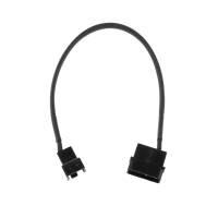 27cm/10.63in Fan Power Adapter Cable 1 to 1 Ways 4-Pin Molex Male to 3-Pin/4-Pin PWM Sleeved Fan Ext