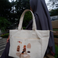 Totebag Trandy Kanvas Polos