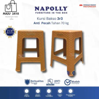 Napolly Kursi Rottan / Bangku Plastik Napolly STOOL /Kursi Bakso Garansi 100% Ori Merek Napolly R3R