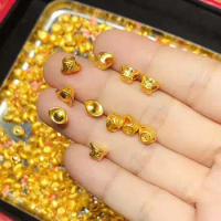 Pure 24K Yellow Gold Bracelet Women 3D 999 Gold Yuan Bao Bracelet