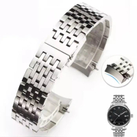 Solid Stainless Steel Watch Band For Tissot Men Gentleman 1853 Le Locle Couturier T006 T41 Watchbands Anti-Rust 19MM Watch Strap