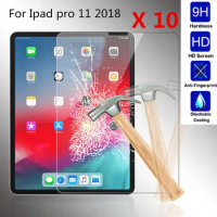 For Apple ipad pro 11 inch 2018 Tempered Glass Screen Protector 9H Hardness Scratch Resist for ipad pro 11 2018 Tablet (10 Pack)