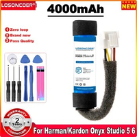 LOSONCOER 4000mAh ID997 Battery For Harman/Kardon HKOS6BLKSG HKOS6GRYSG Onyx Studio 5 6 CS-HKE500SL Speaker
