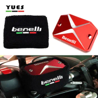 For Benelli TRK 502 502X Leoncino 500 250 TNT 300 600 Motorcycle CNC Front Brake Oil Fluid Cylinder Cap Oil Reservoir Cover Sock