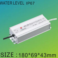 50pcs/lot fedex fast free100W IP67 Waterproof Constant VOLTAGE LED Driver DC12V 8500mA 8.5A for 100W High Power LED Light