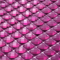 Purple 13 facets beveled Diamond Mirror Glass Mosaic Tiles, Wall Ceiling Display Cabinet DIY Decorate Outdoor Wall Sticker