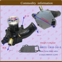 FOR 6BB1 water pump without steps, engine water pump assembly, cooling water pump, water pump, fluid pump FORklift accessories