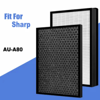 For Sharp Air Purifier FZ-A80SFE Air Purification H13 Ture Hepa Filters Carbon Filter Air Filter AU-A80