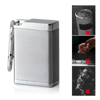 Pocket Smoking Smoking Ash Tray with Lid Key Chain for Travelling Mini Portable Ashtray Cigarette Keychain Outdoor Use