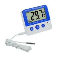 Fridge Thermometer Digital Refrigerator Thermometer with Probe for Indoor Outdoor 10℃～+50℃/+14℉～122℉/-50℃～+70℃/58℉～158℉