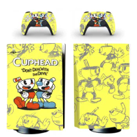 Cuphead PS5 Standard Disc Edition Skin Sticker Decal Cover for PlayStation 5 Disk Console &amp; Controller PS5 Skin Sticker