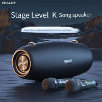 ZEALOT High Power 60W Portable Bluetooth Speakers Wireless Subwoofer karaoke With microphone Home theater Sound System Boombox