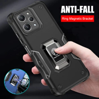 Car Magnetic Ring Stand Armor Case For Xiaomi Redmi Note 12 Pro Plus Note12 Pro+ Note12Pro 4G Heavy Duty Shockproof Cover Coque