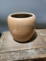日本回流瓷器陶器昭和中早期撒墨釉香爐火缽火爐罐。釉色很好，也